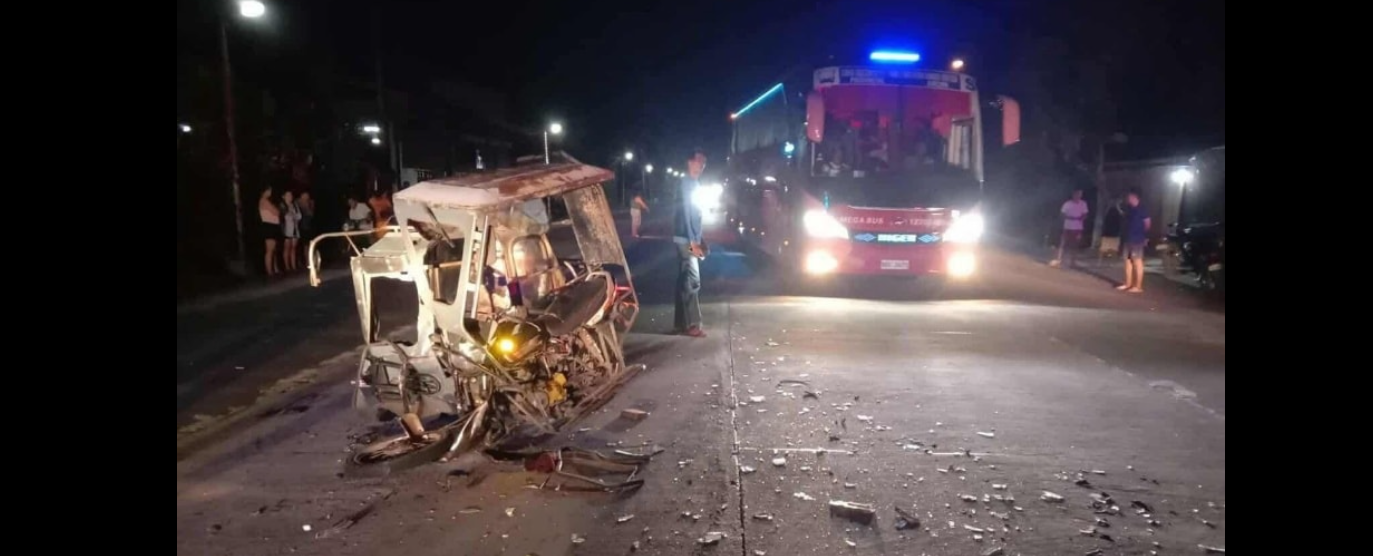 Aksidente sa Sorsogon: 3 sugatan matapos ang banggaan ng tricycle at utility vehicle